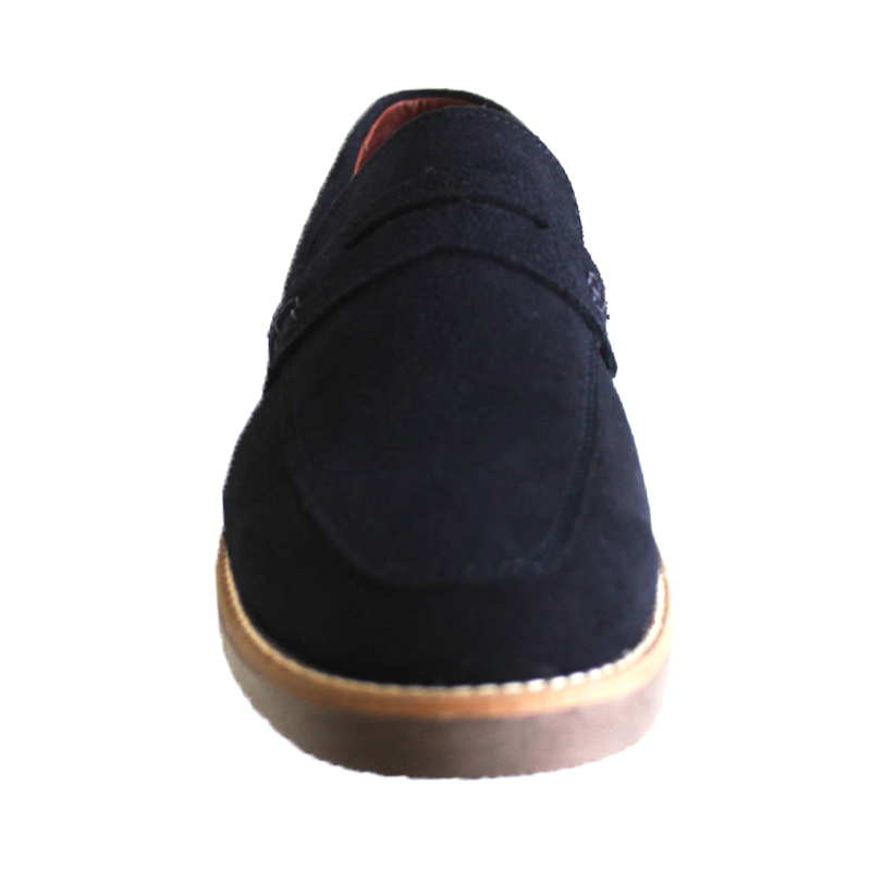 Mocasín de Caballero en Gamuza Azul Marino