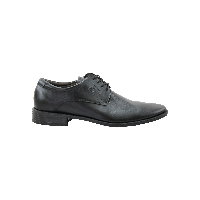 Zapato Escolar Joven Negro Buestán - 100% Cuero Vestir Estilizado Derby