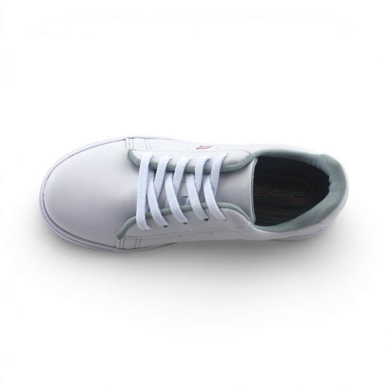 Zapato Escolar Deportivo Blanco Buestán - Perforado Lateral