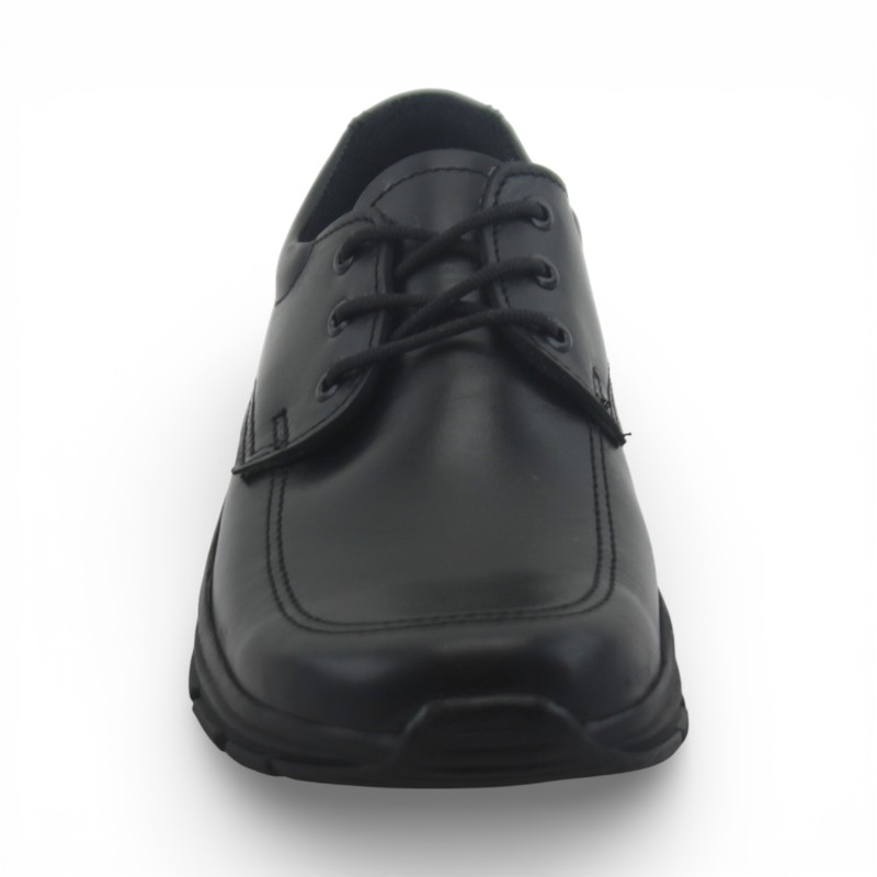 Zapato Escolar Niño Negro Buestán - Cordones