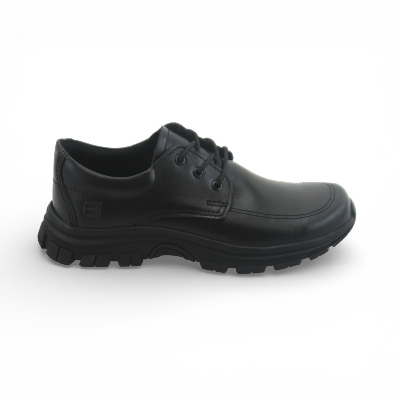 Zapato Escolar Niño Negro Buestán - Cordones