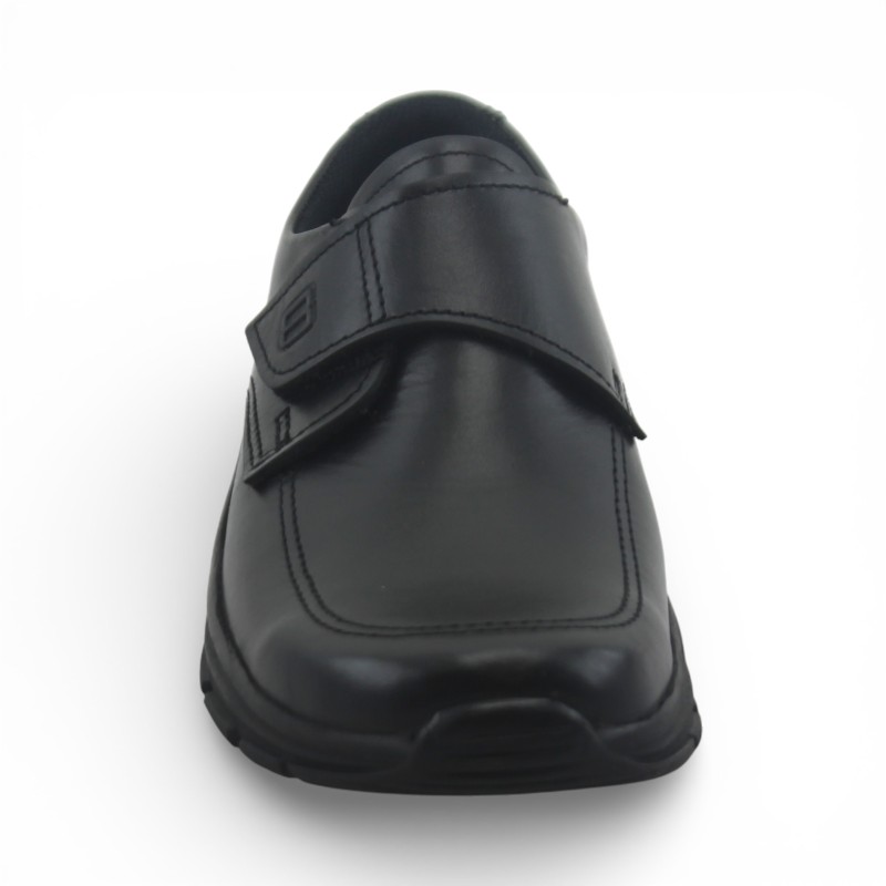 Zapato Escolar Niño Negro Buestán - Cierre de Velcro