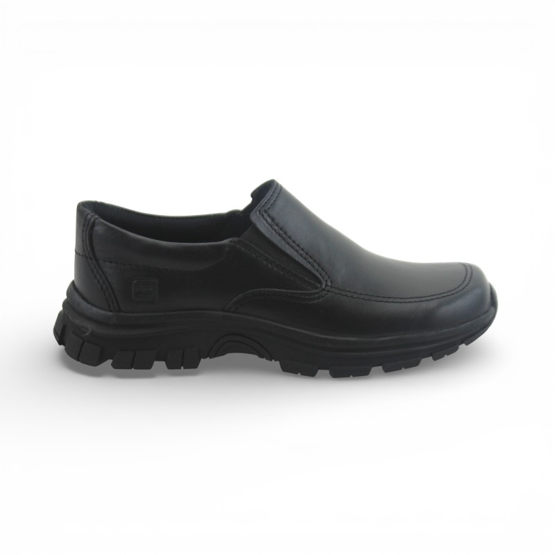 Zapato Escolar Niño Mocasín Negro Buestán - (Sin Cordones)