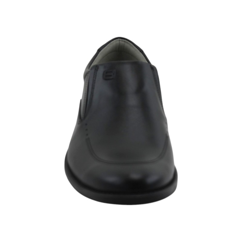 Zapato Escolar Joven Negro Buestán - 100% Cuero Mocasín Vestir