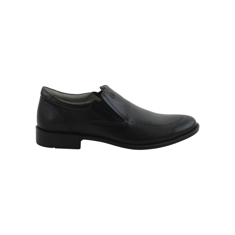 Zapato Escolar Joven Negro Buestán - 100% Cuero Mocasín Vestir
