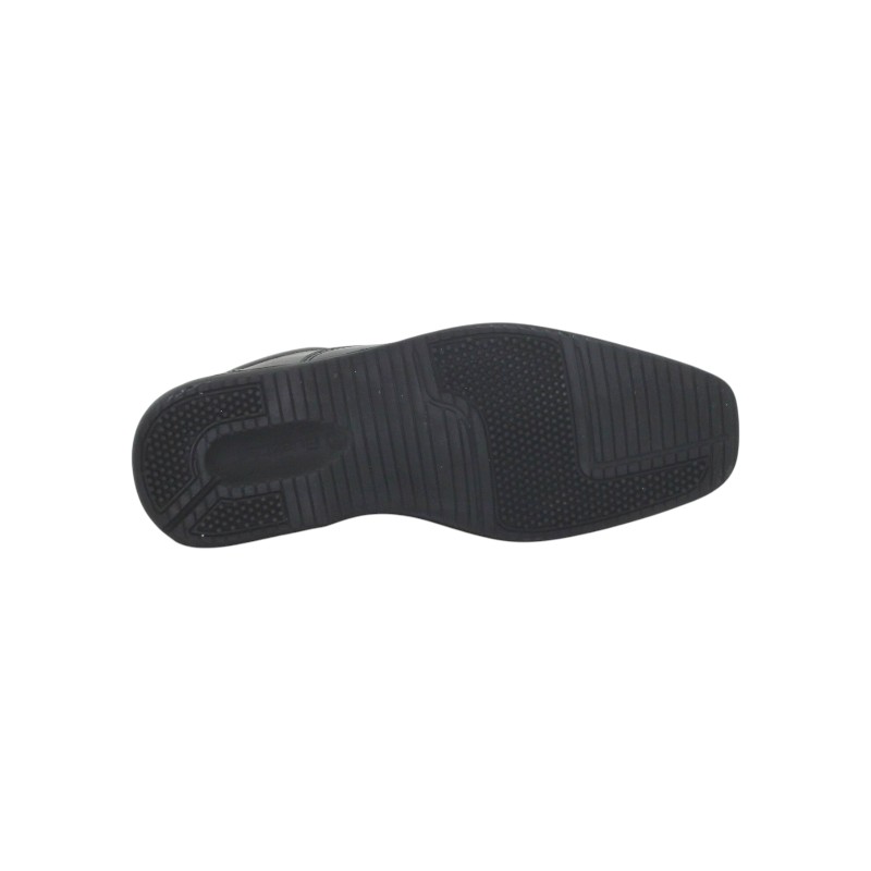 Zapato Escolar Joven Negro Buestán - 100% Cuero Mocasín Puntera Cuadrada