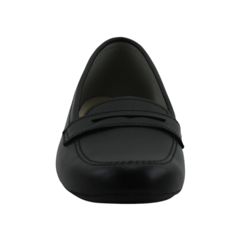 Zapato Escolar Joven Negro Buestán - 100% Cuero Mocasín Penny Loafer