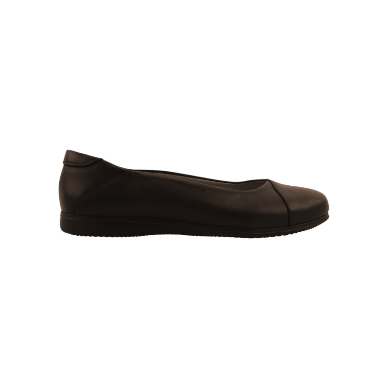 Zapato Escolar Niña Café Buestán - 100% Cuero Balerina Lisa Puntera Reforzada
